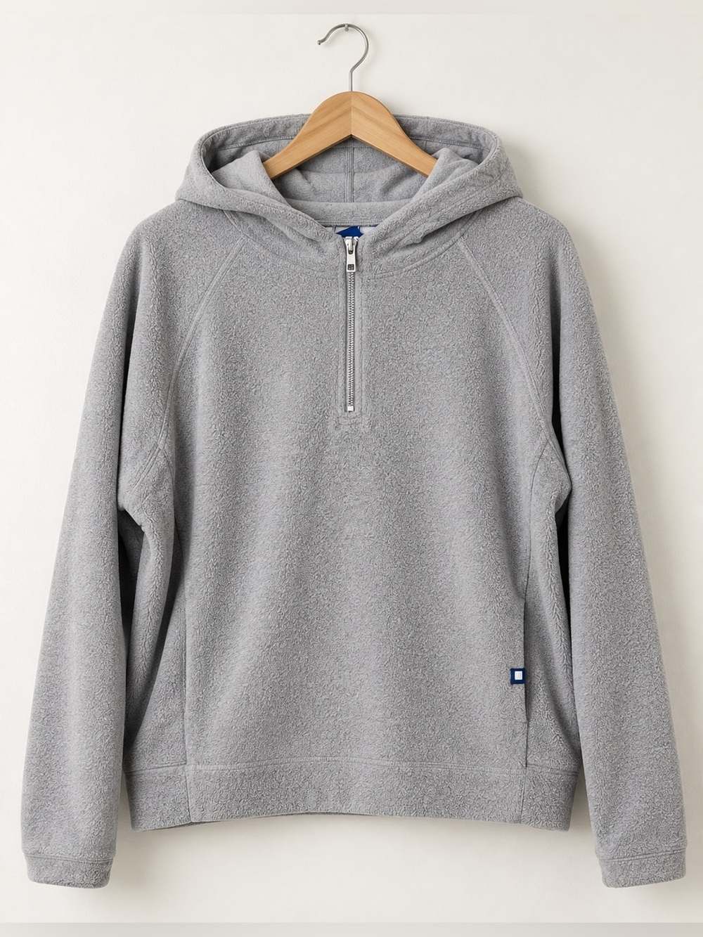 Kit and Ace Grey Hooded Fleece Zip Pullover Size Medium
